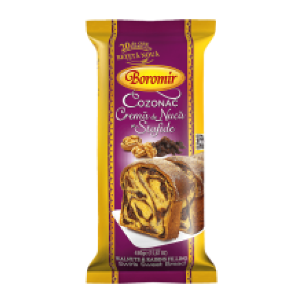 Boromir - Sponge-Cake with Walnuts Cream and Rasins / Cozonac Crema de Nuca si Stafide 450g