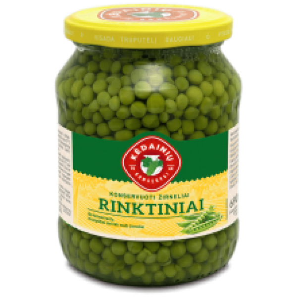 Kedainiu Konservai - Rinktiniai Green Peas 690g