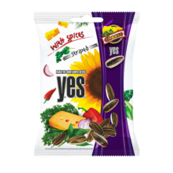 Y.E.S. - Roasted sunflower seeds with spices (cheese flavour) 90g