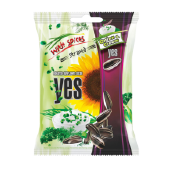 Y.E.S. - Roasted sunflower seeds with spices (cream and onion flavour) 90g