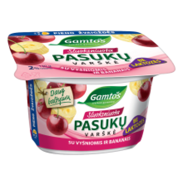 Gamtos - Layered Buttermilk Curd with Cherry and Banana 130g