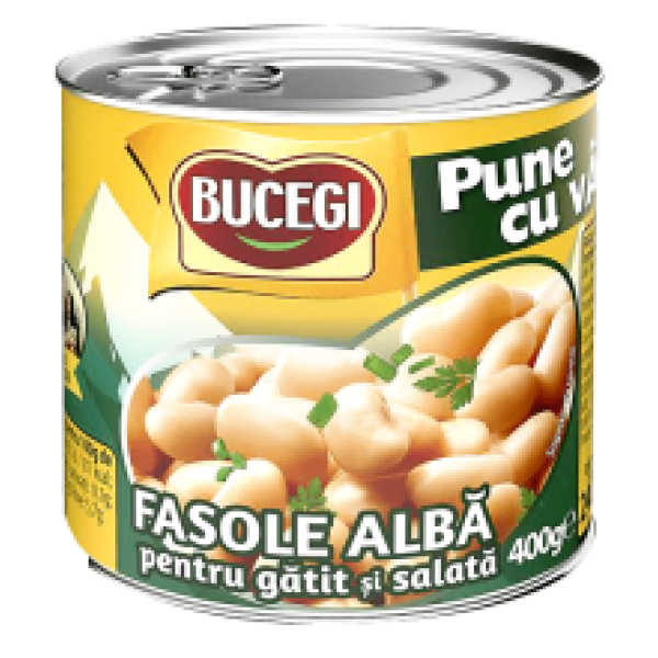 Scandia Bucegi - Beans White for Salads 400g / Fasole alba de gatit si salata EO