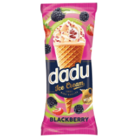 Dadu - Glazed Vanillla Ice Cream with Blackberry and Strawberry in Cone 150ml