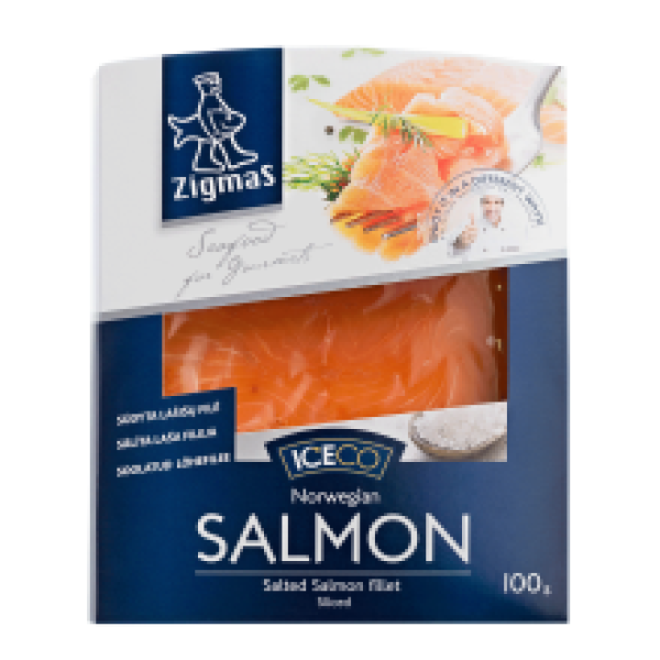 Zigmas - Salted Sliced Salmon Fillet in Vacuum 100g